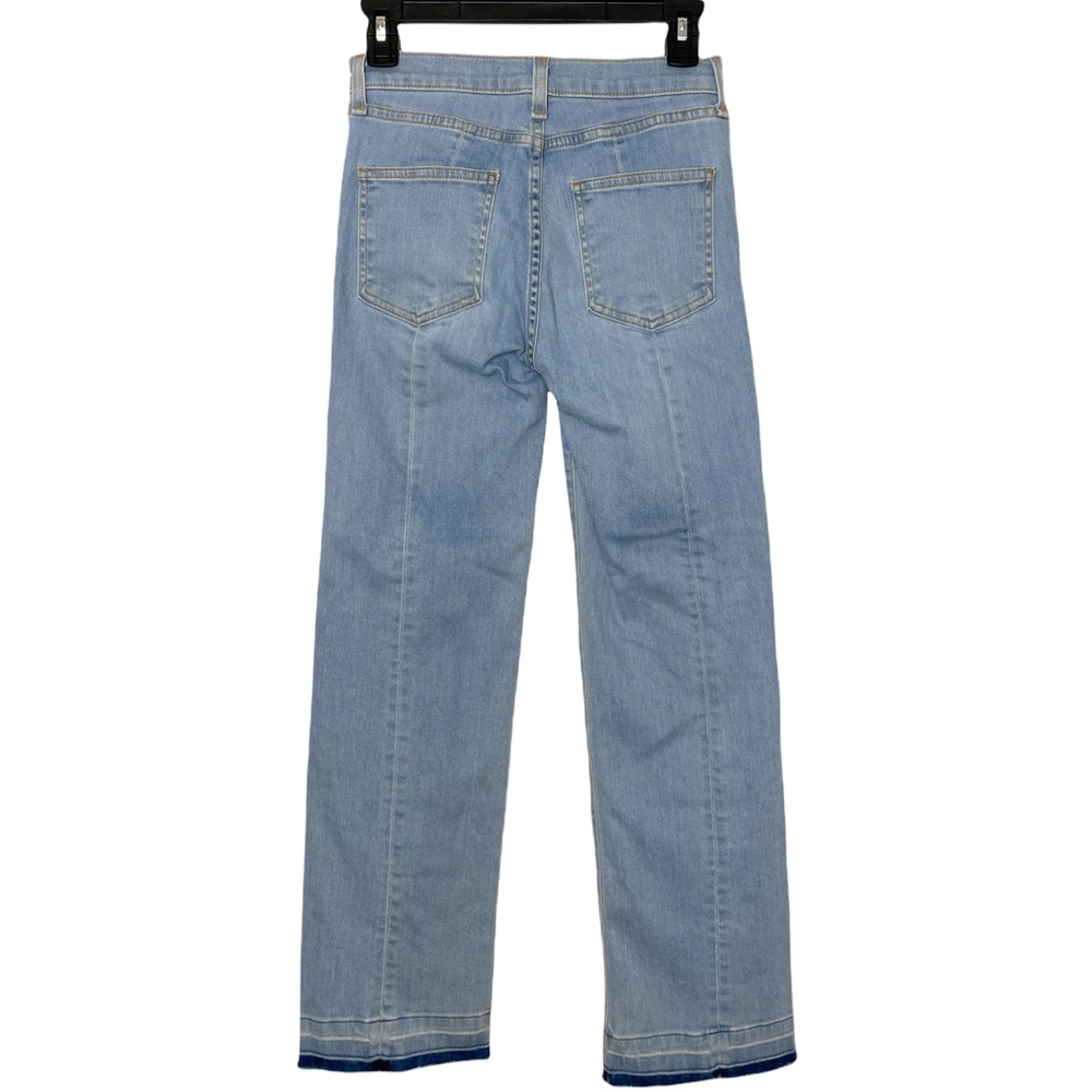 Veronica Beard Jackie 10” In Sky W/Fray Straight Leg Jeans Size 25 EUC - Picture 7 of 13